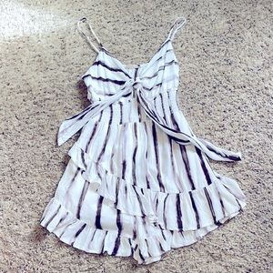 Woman’s romper size small black and white with spaghetti strap